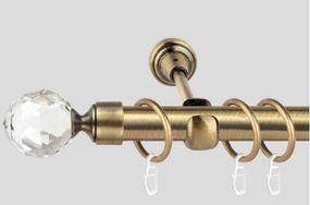 Карниз для штор однорядный металлический 25 мм, Кристалл 300 см.