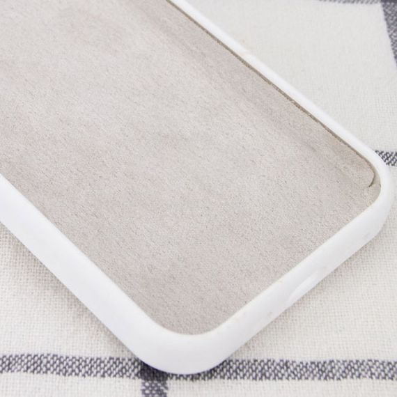Чехол Silicone Case Full Protective (AA) NO LOGO для Apple iPhone 15 (6.1") Белый / White | Зображення 2