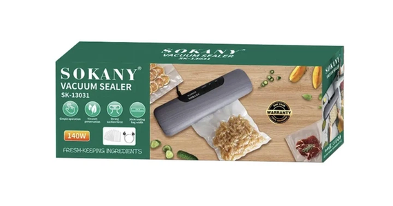 Вакууматор Sokany SK-13031 Вакуумний пакувальник Сірий | Зображення 3