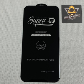 Захисне скло 5D Full Glue для Iphone 13 Pro Max | Mietubl Super | Чорне, повне покриття, 9H