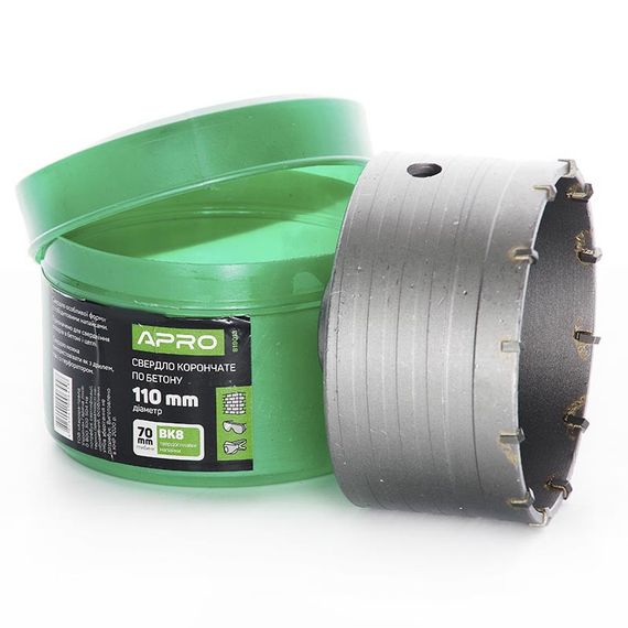 Свердло корончасте для бетону 110 мм APRO 8190131 | Зображення 3