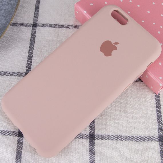Чехол Silicone Case Full Protective (AA) для Apple iPhone 6/6s (4.7") Розовый / Pink Sand | Зображення 1