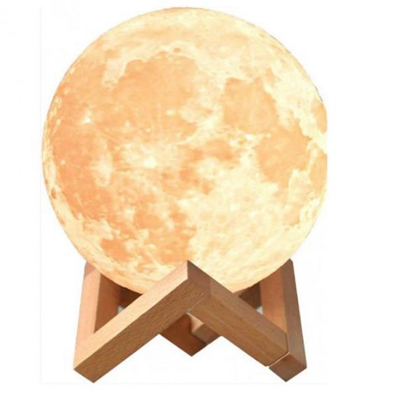 Ночник светящаяся луна Moon Lamp 18 см, Ночник детский для комнаты, Детский ночник безопасный для ребенка | Зображення 6