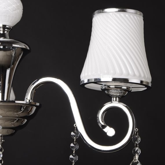 Люстра подвесная хрустальная с абажуром E14 40W CH (BCL-384S/3) | Зображення 5