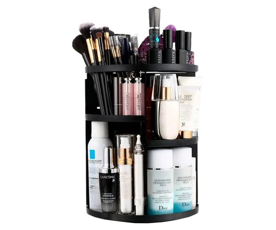 Органайзер для косметики що обертається 360° Rotation Cosmetic Organizer SX249 чорний пластиковий (lp-90122_378) | Зображення 1