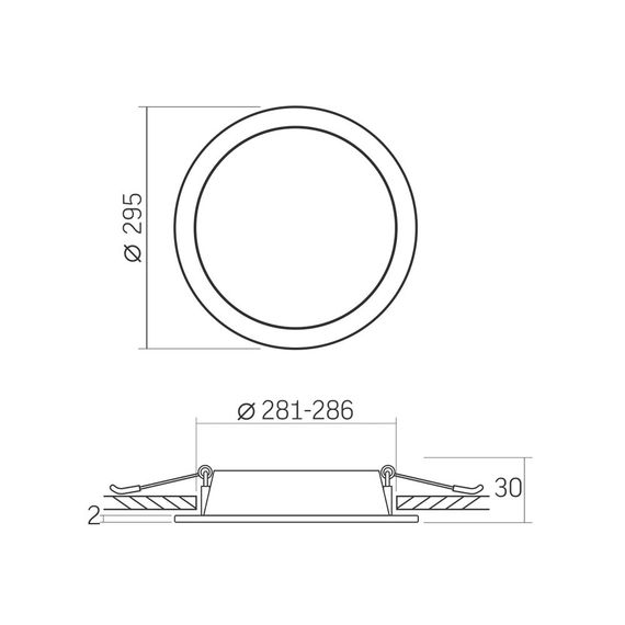 LED світильник Back вбудований круглий VIDEX 26W 5000K | Зображення 4