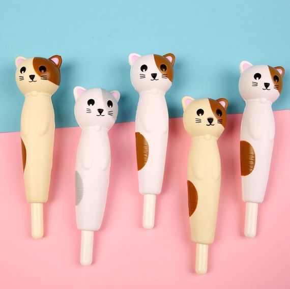 Набір ручок масляних 0.7 мм BP5024 Squishy Cat (3шт) | Зображення 3