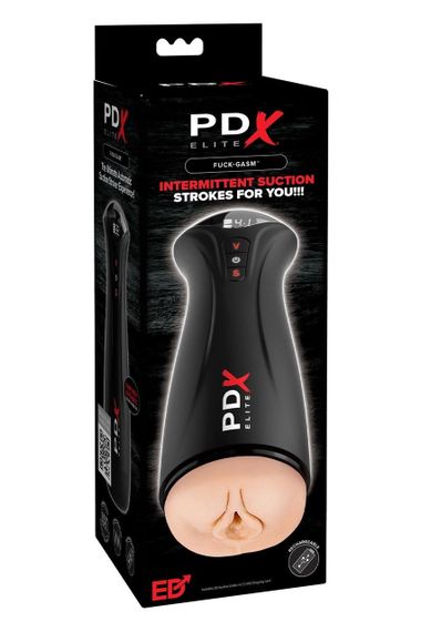 Вібромастурбатор вагіна Pipedream PDX Elite бежевий, 24.5 см Sex Aura | Зображення 4