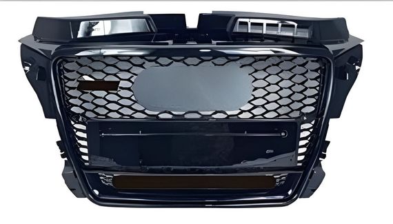 Передня решітка RS-style V-2 (2008-2012, чорна) для Ауди A3 рр