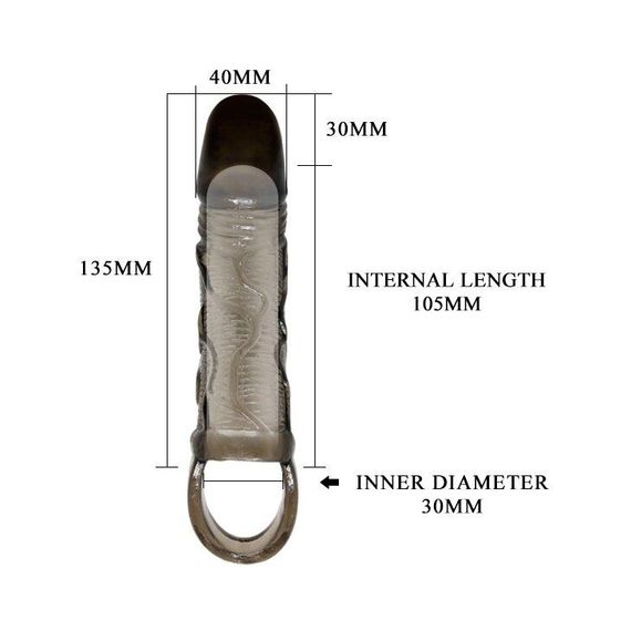 Насадка-презерватив "Men extension" BI-026210-1 Sex Aura | Зображення 6