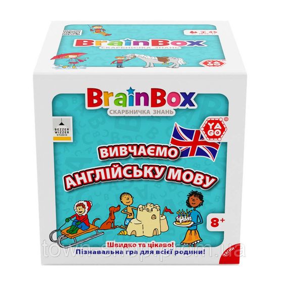 Карточная игра Brainbox "Изучаем английский язык" Yago BZZBRLLE01UA 55 карточек | Зображення 1
