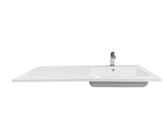 Раковина накладна Adamant FLATE 120R, прямокутна, з сифоном Click-Clack + змішувач (4824296208501) | Зображення 3