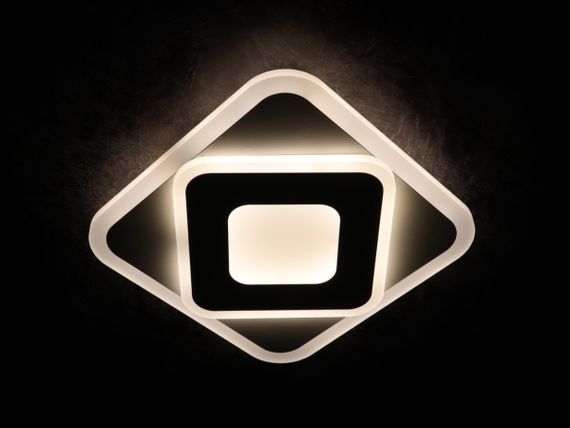 Сучасний квадратний світильник стельовий LED для кімнати кухні ванної 25123 Білий 4х25х25 см. | Зображення 2