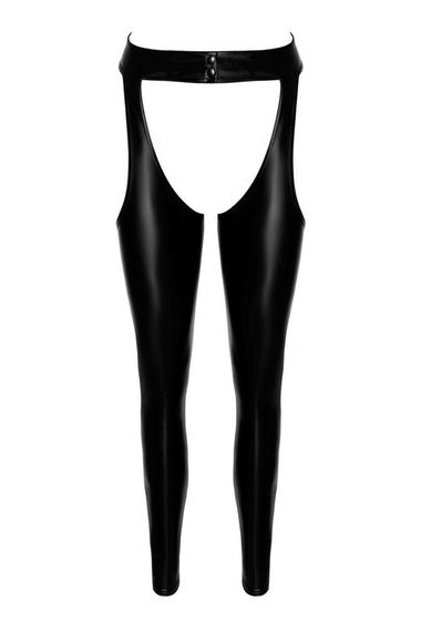 Легінси з відкритими стегнами Noir Handmade F323 Rebel wetlook chaps Чорні L | Зображення 5