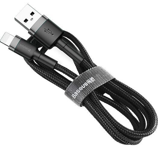 Кабель Baseus Cafule USB Cable for Lightning 2.4 A 1 м Black (CALKLF-AG1) | Зображення 2