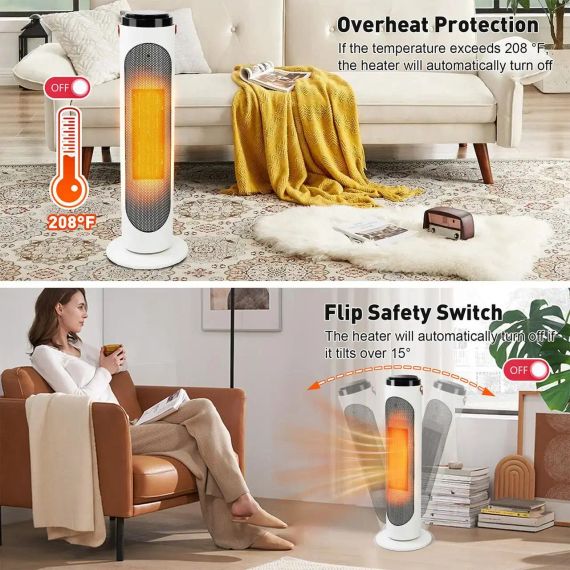 Тепловентилятор керамічний дистанційним керуванням 2000W | Зображення 1