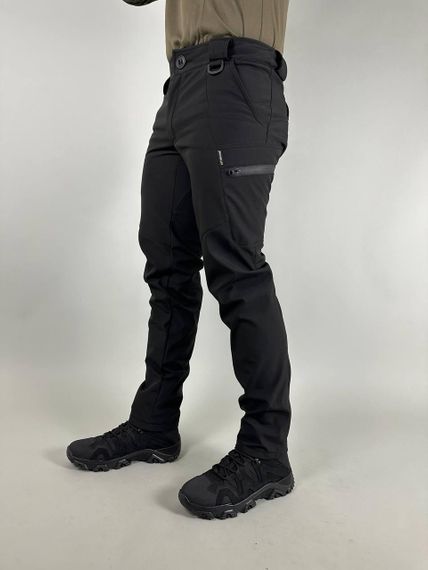 Брюки тактические штормовые демисезонные ULTIMATUM Soft Shell Черные | Зображення 3