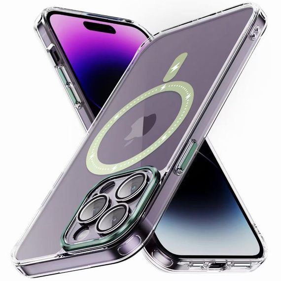 Чохол TPU+PC Colorful with MagSafe для Apple iPhone 13 Pro Max (6.7") Green | Зображення 1