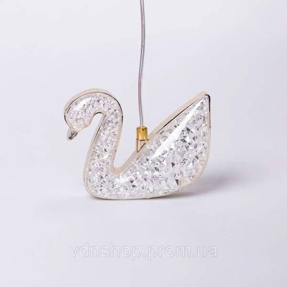 Гірлянда штора з фігурками Сваровскі 3 метри 6 ламп тепле жовте світло 6L3MSWA | Зображення 9