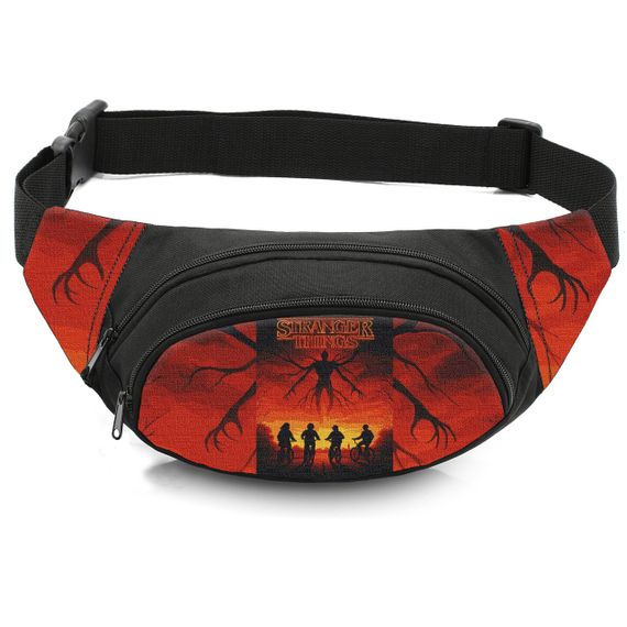 Сумка-бананка дитяча з принтом Дуже дивні справи поясна сумка для хлопчика (4577)