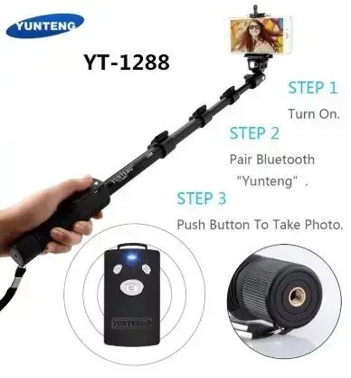 Монопод YUNGTUNG bluetooth YT-1288 (висота-125см | Зображення 1