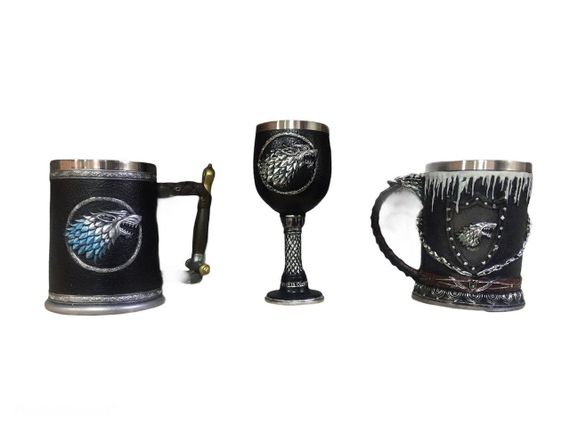 Подарунковий набір Чашка Келих 3D Гра Престолів Game Of Thrones Winter Is Coming Stark Старк | Зображення 1