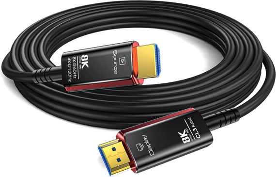 Волоконно-оптический ультравысокоскоростной длинный шнур HDMI 2.1, кабель CL3 | Зображення 7