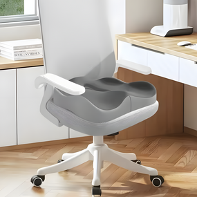 Подушка для сидіння з ефектом пам'яті 3D Memory Foam світло-сіра 34 х 40 см