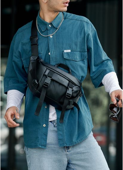 Чоловіча сумка бананка Sambag Dynamicdart чорна 38 × 21 × 7 см (80411001m) | Зображення 5