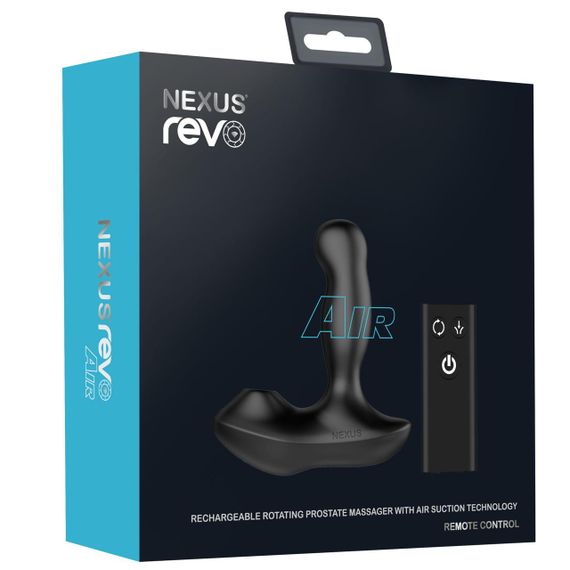 Масажер простати Nexus Revo Air з вакуумним стимулятором промежини та головкою, що обертається Sex Aura | Зображення 6