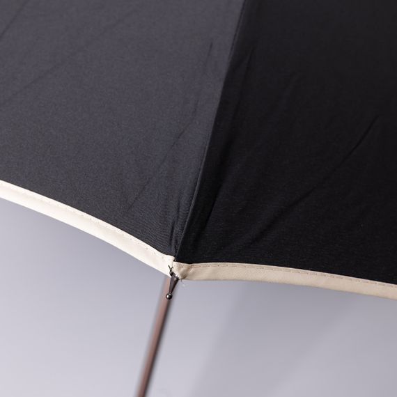 Класична парасолька-тростина з чохлом напівавтомат з поліестеру міцна надійна 12спиць діаметр 120 см Чорний HP-23-16B | Зображення 4