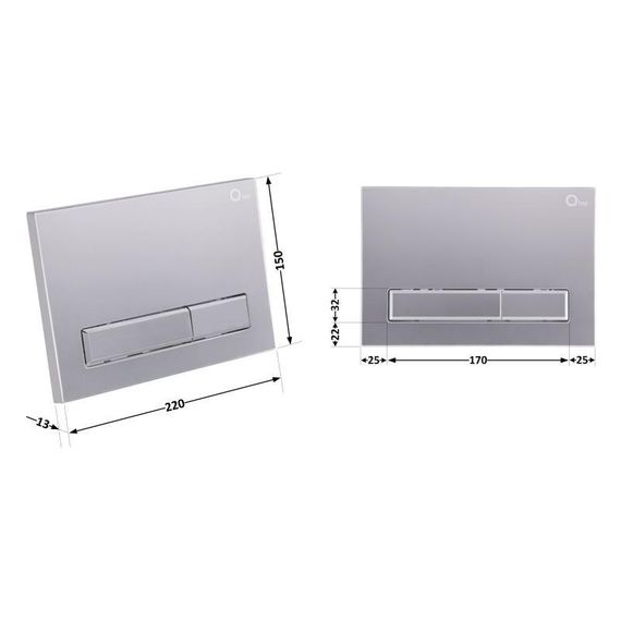 Панель змиву для унітаза Qtap Nest QT0111M08382SAT | Зображення 1