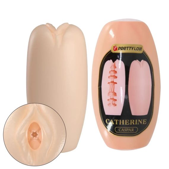 Мастурбатор вагина яйцо Pretty Love Catherine бежевая, 7.4 х 3.5 см Sex Aura | Зображення 1