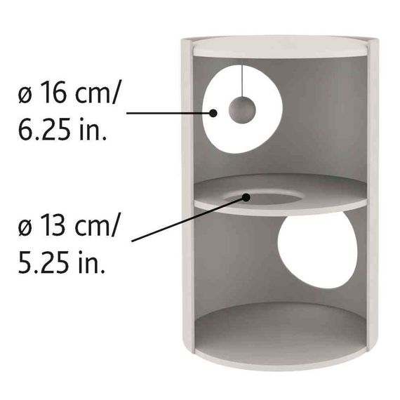 Дряпка Trixie для котів Edoardo з будиночком та іграшкою на мотузці сизаль/плюш бежева 33х50 см | Зображення 3