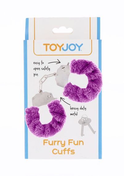 Наручники з хутром Toy Joy фіолетові | Зображення 3