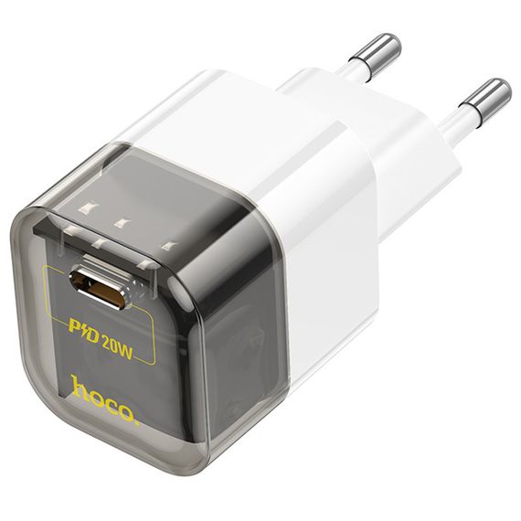 СЗУ Hoco C125A Transparent PD20W (1USB-C) Transparent black | Зображення 1