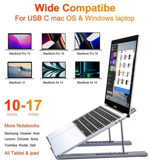 Адаптер Choetech HUB-M48-GY, USB Type-C 7-в-1 | Зображення 9