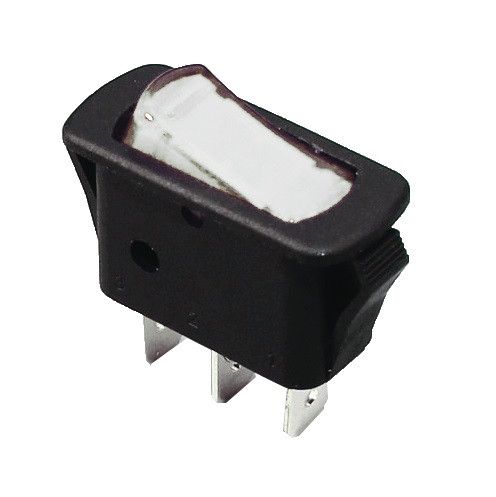 Перемикач KCD3-101N-12 W/B 220V 1 клавіша біла з підсвічуванням Ny95500840