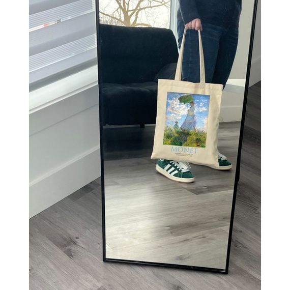 Екошопер BookOpt ВК4087 MONET Жінка з парасолькою бежевий | Зображення 7