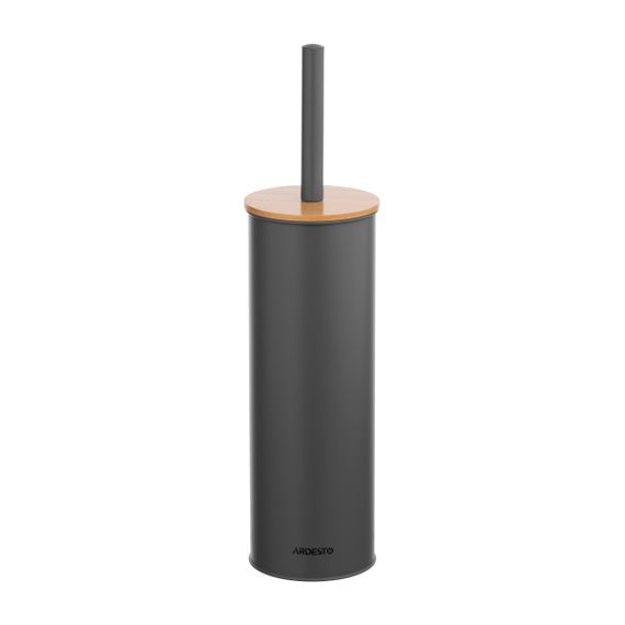 Набор ершик для унитаза с подставкой Ardesto Minimalism ARHB3503DB 9.5х27.5х38 см темно-серый