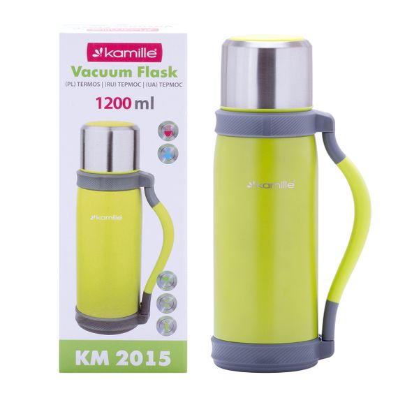 Термос салатовый 1200ml из нержавеющей стали