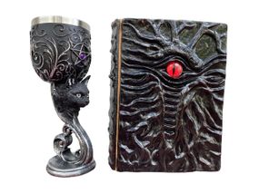 Подарунковий набір Келих 3D Кіт і Блокнот 3D «Книга, що дивиться у відповідь»