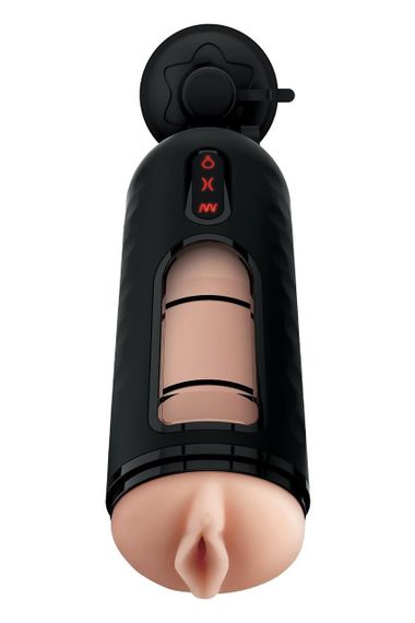 Мастурбатор с вибро Pipedream PDX Elite Vibrating Mega Milker черный, 23.9 см sexstyle | Зображення 1