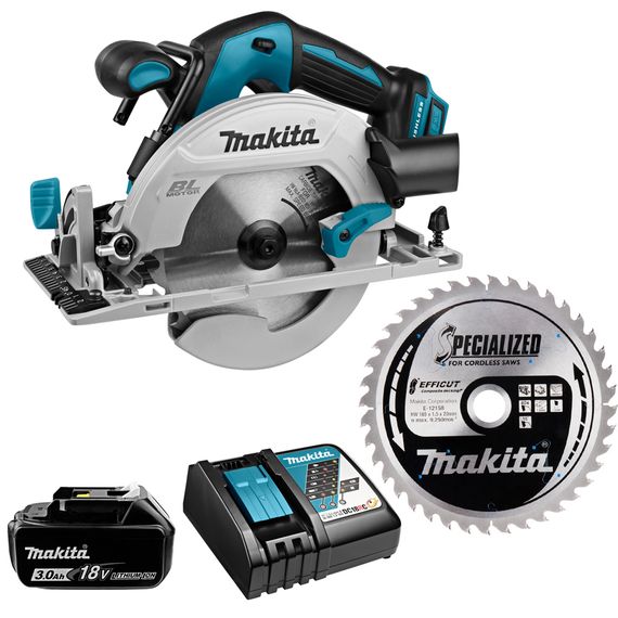 Пила дискова ручна акумуляторна Makita DHS680 BEO1 (165 мм, 5000 хв-1, 57 мм, BL, LXT)