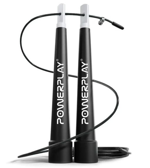 Скакалка швидкісна PowerPlay 4202 Ultra Speed Rope Чорна 2,9 м (PP_4202_Black)
