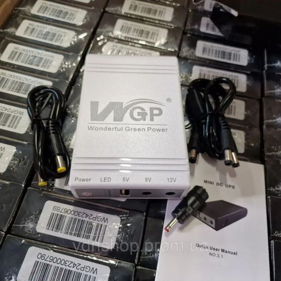 Источник бесперебойного питания для роутера  10400Mah, USB выходы, DC 5V, 9V, 12V. ИБП для Роутеров | Зображення 2