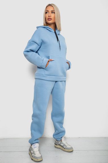 Спортивный костюм женский на флисе, цвет голубой, 238R5726 | Зображення 2