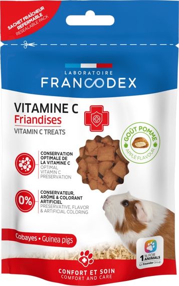 Ласощі для морських свинок Francodex Vitamin C Treats, 50 гр