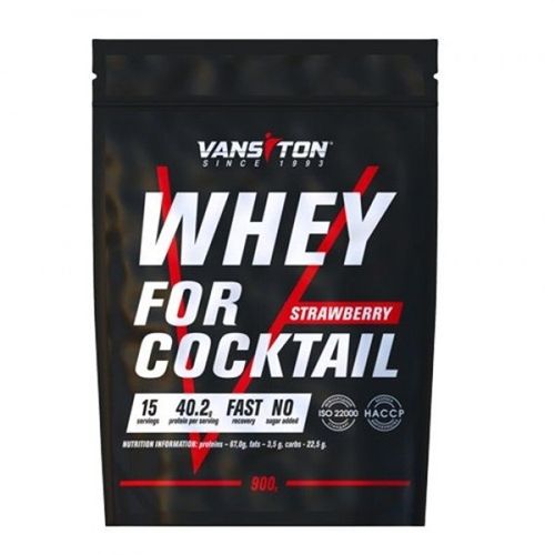 Протеїн Vansiton Whey For Coctail 900 g /15 servings/ Strawberry