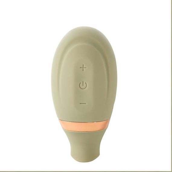 Вакуумний стимулятор клітора з функцією лизання (рухомий язичок) Sweet Em Velvet Lure, зелений USB sexstyle | Зображення 2